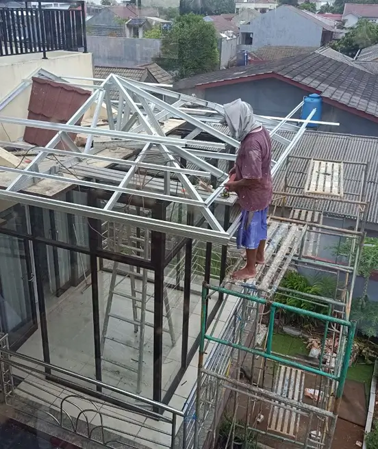 Pemasangan Jendela Kaca Aluminium Pancoran Mas Depok 01